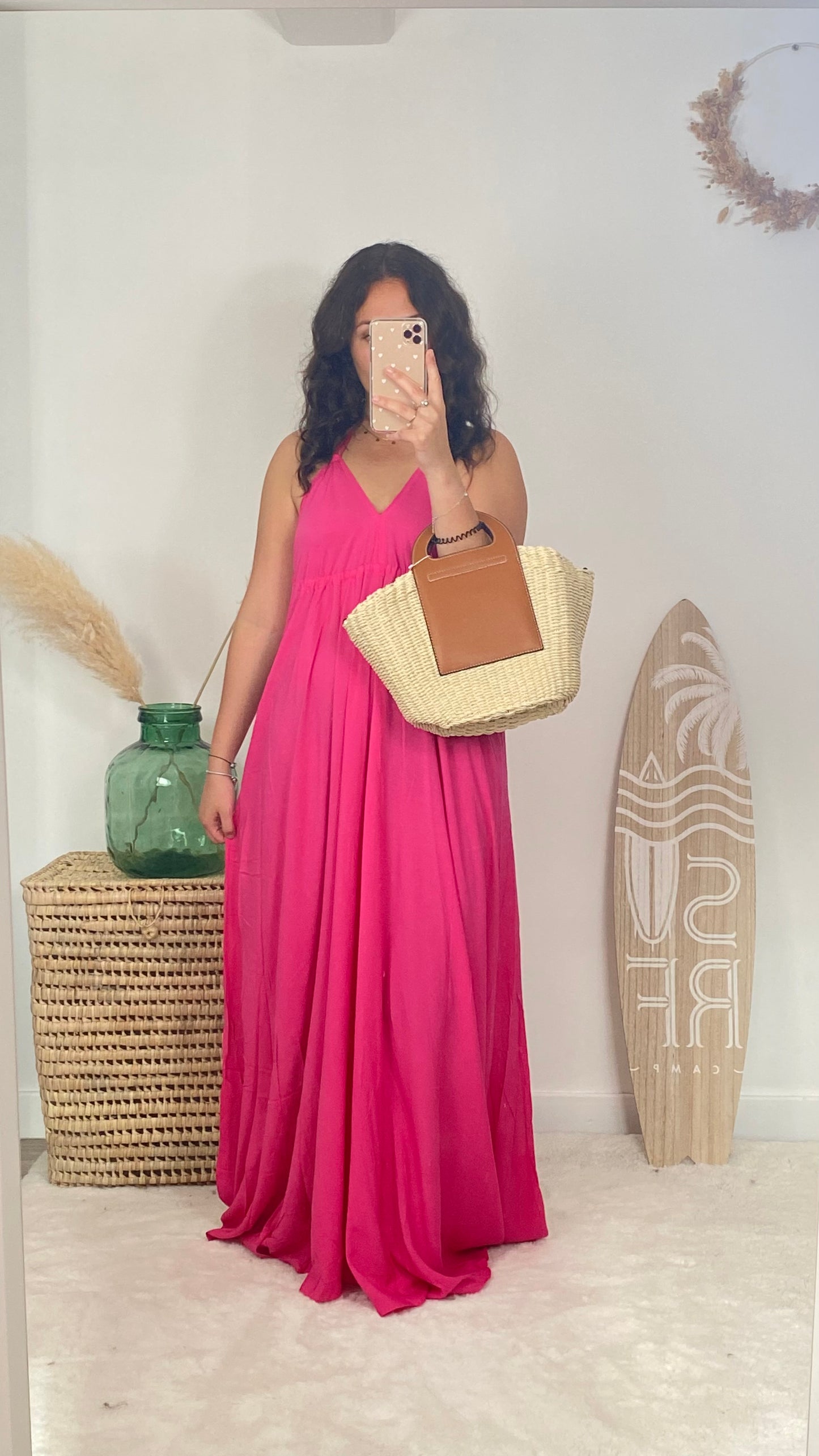 Robe dos nu rose- BALI