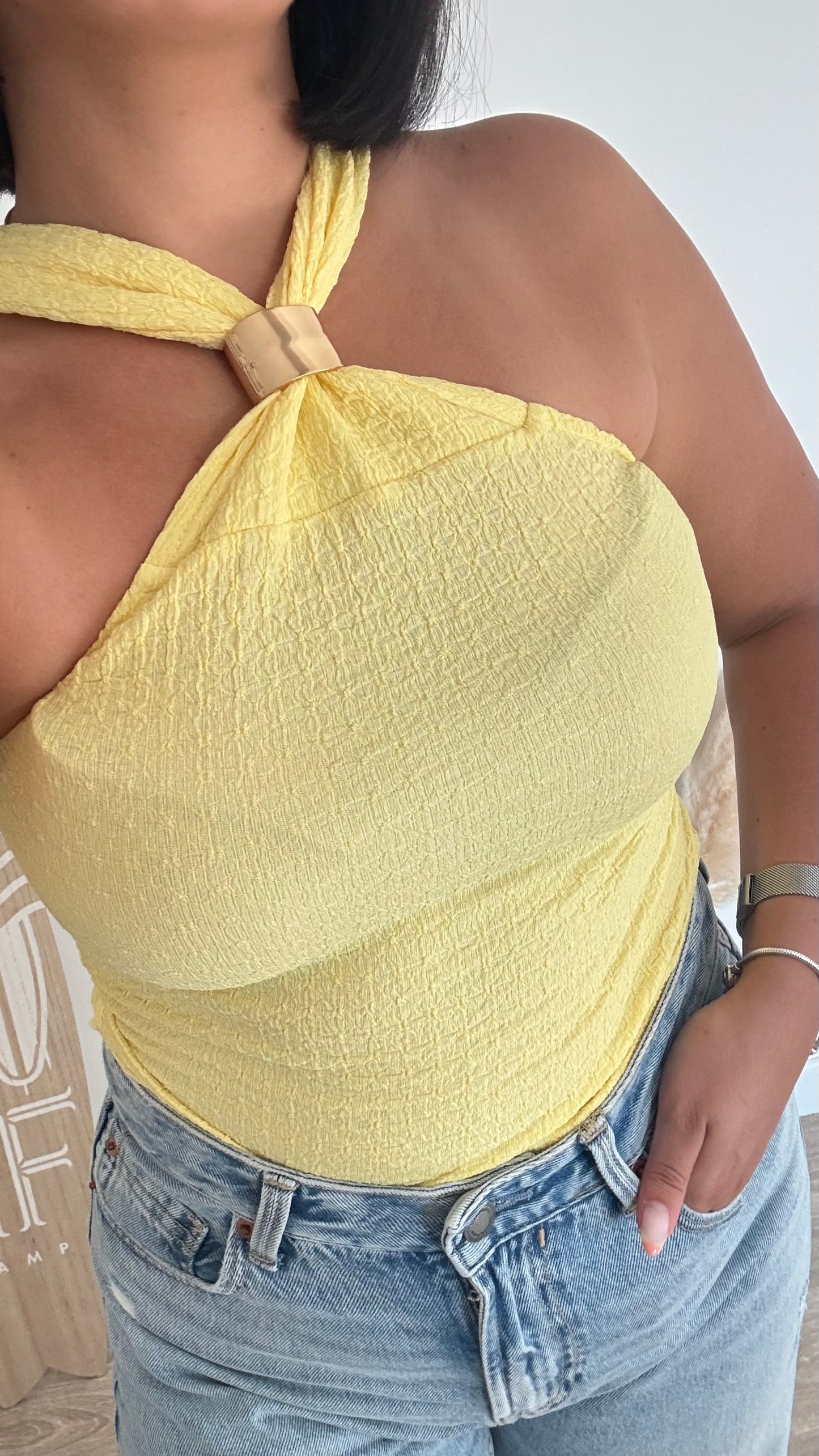 Top à détail doré- CAROLINA