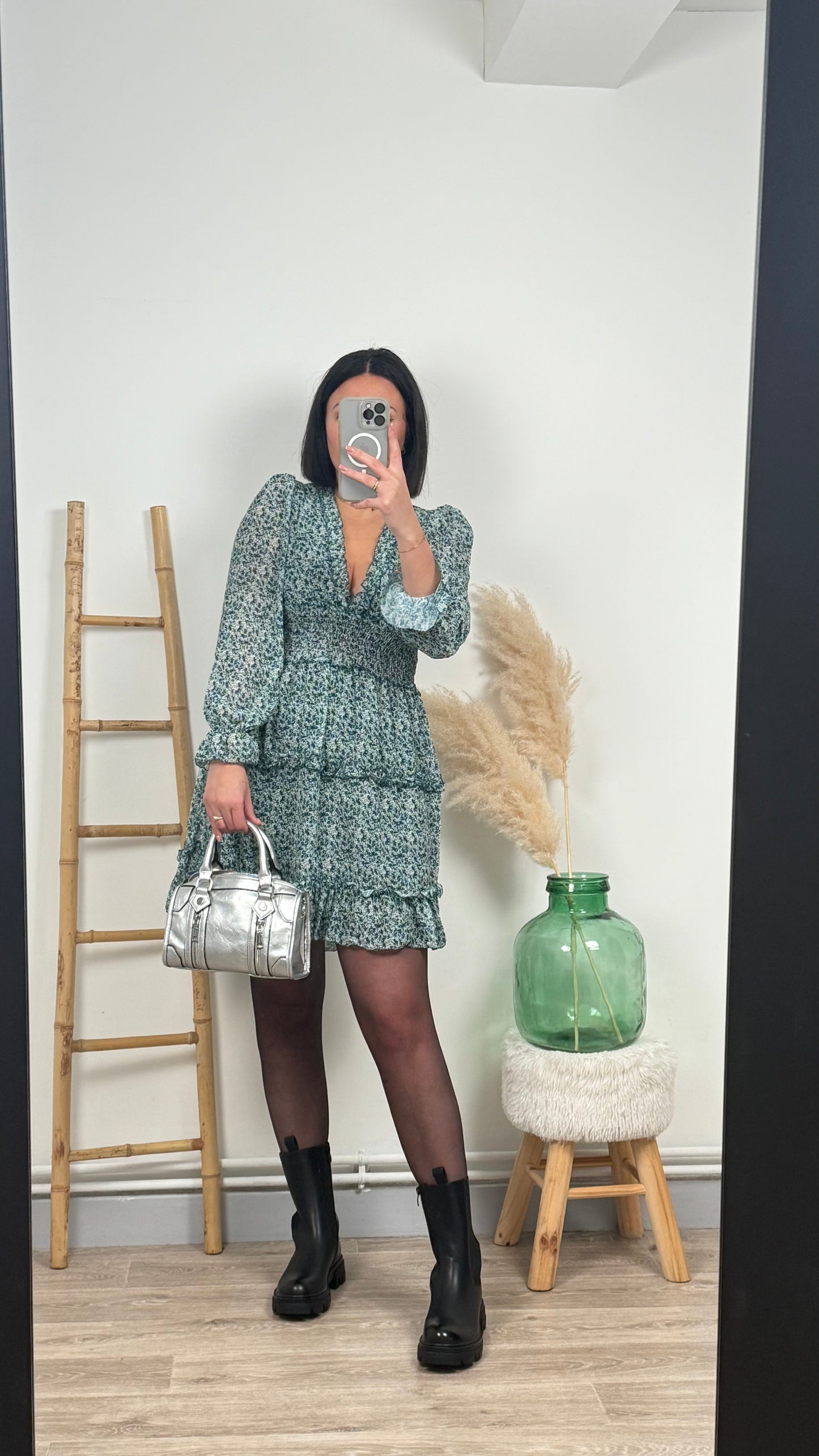 Robe fluide verte ISAAC