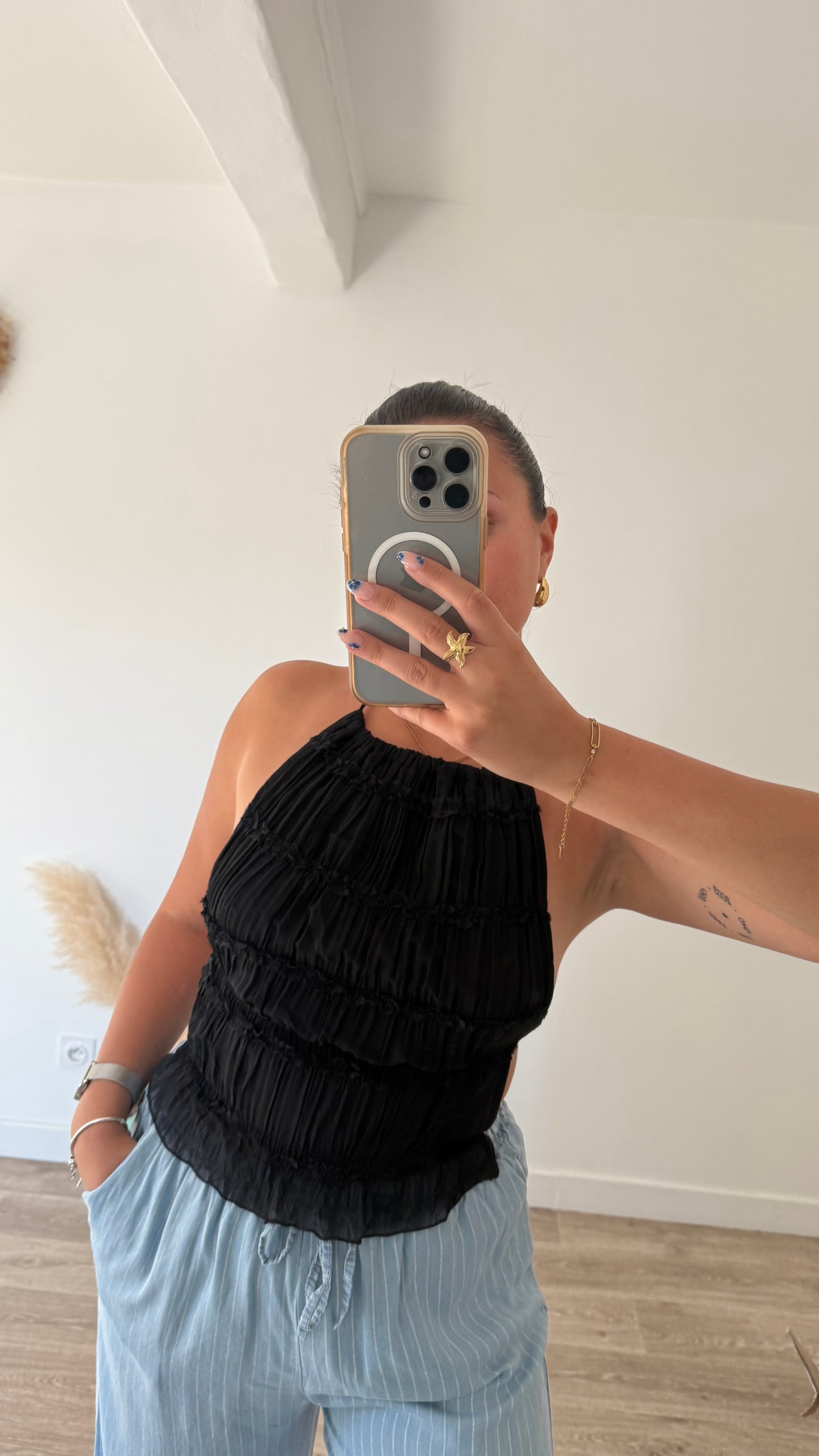 Top dos nu noir - JENNA