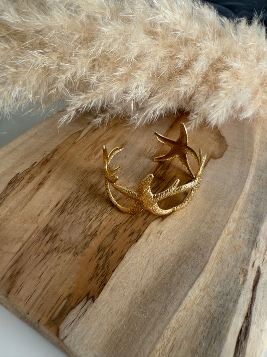 Manchette doré ETOILE DE MER