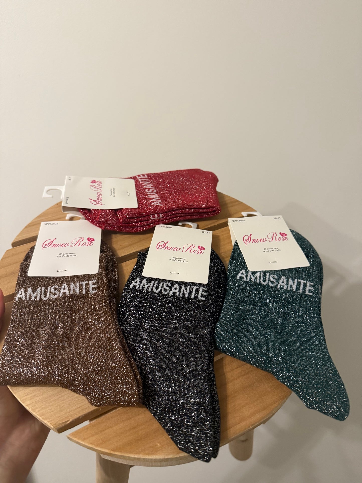 Chaussettes à paillettes « amusante »