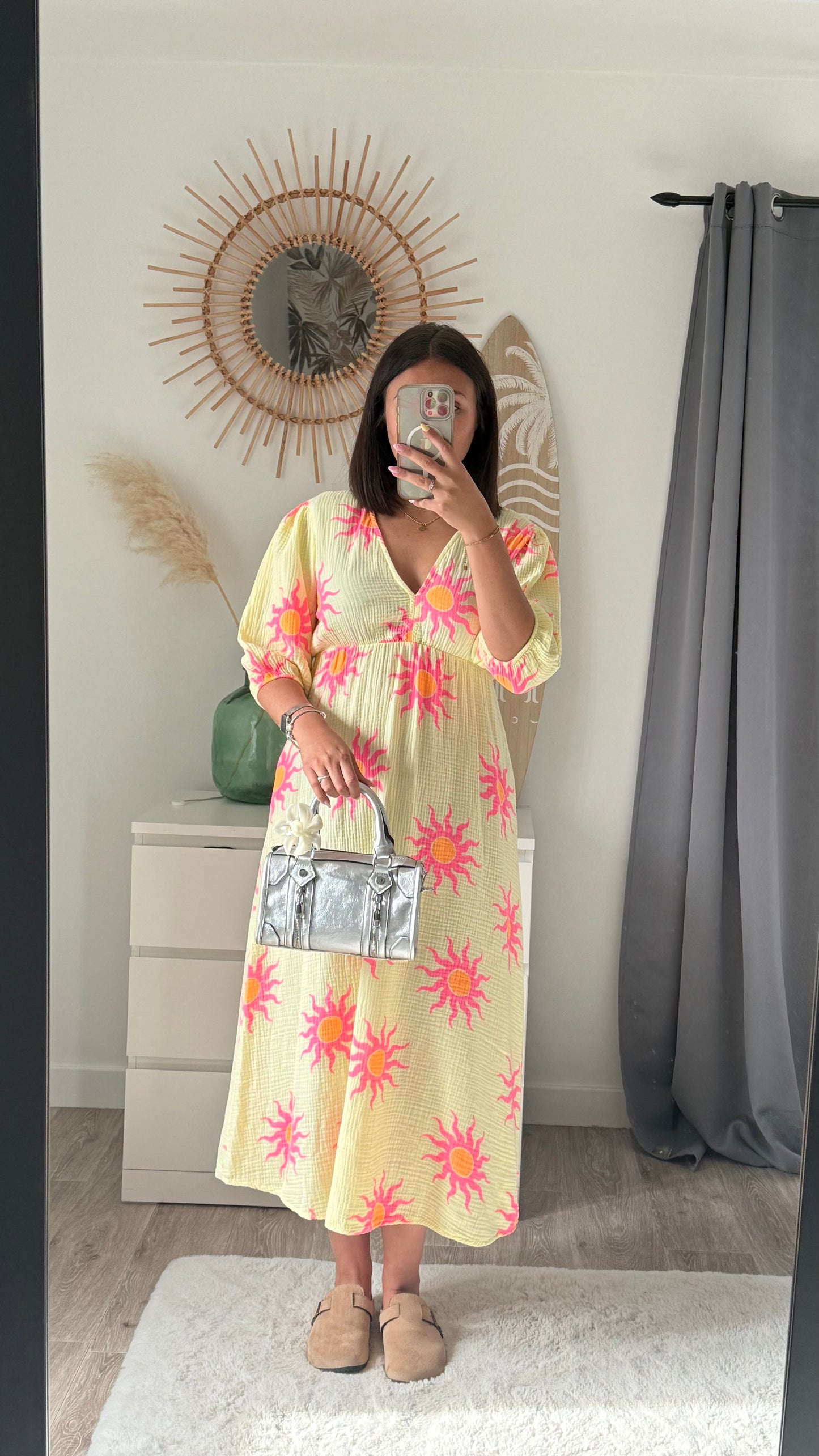 Robe longue jaune- SOLEIL