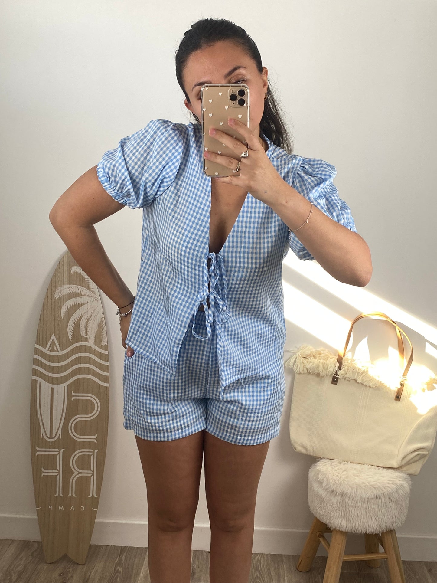 Ensemble imprimé vichy-CHIARA