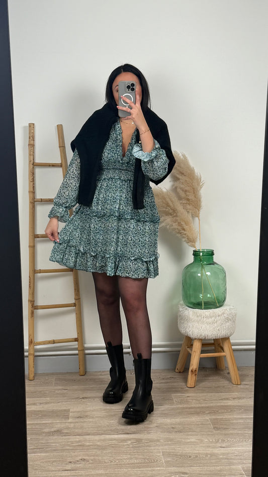 Robe fluide verte ISAAC