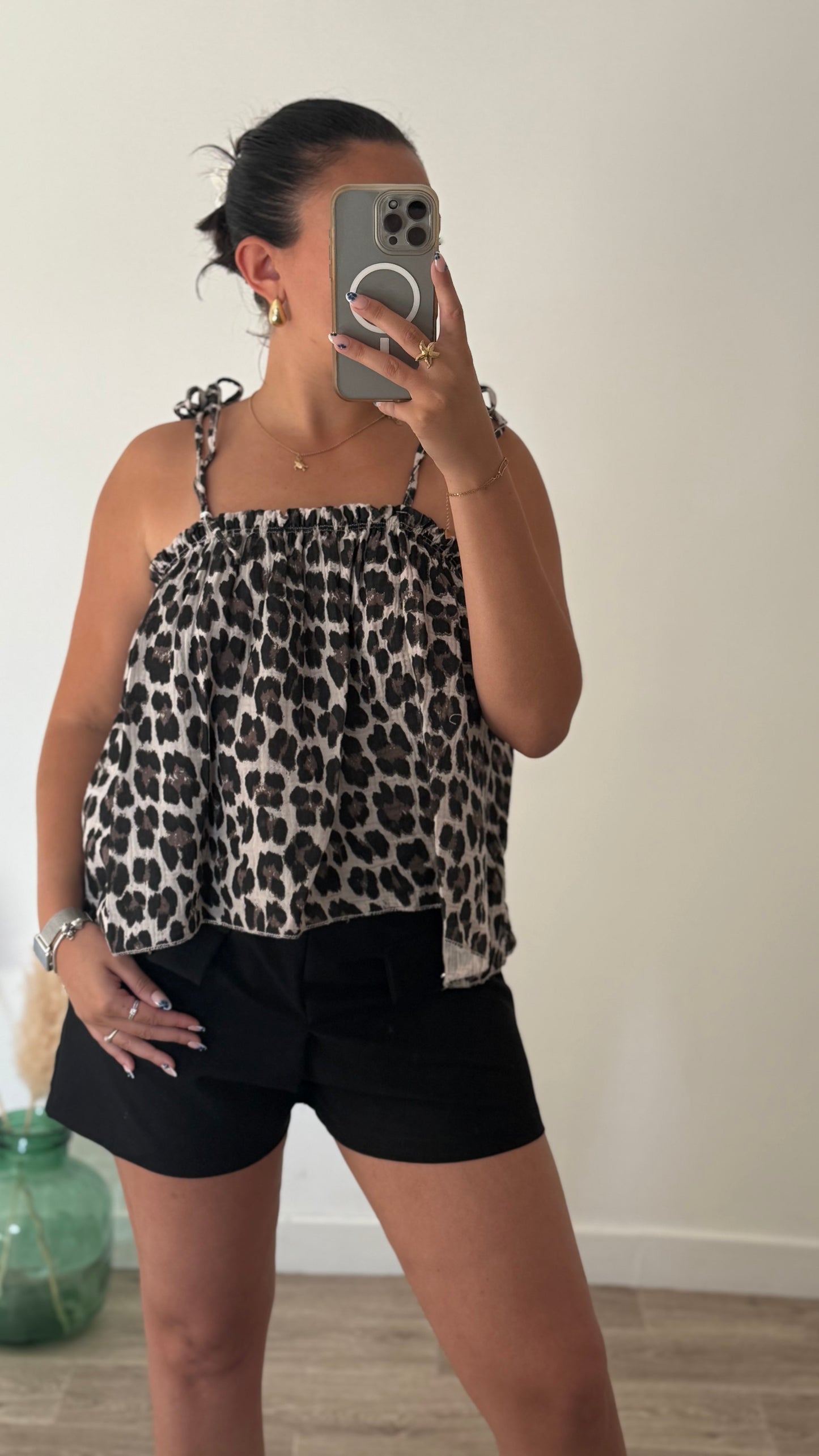 Débardeur en gaze de coton- LEO