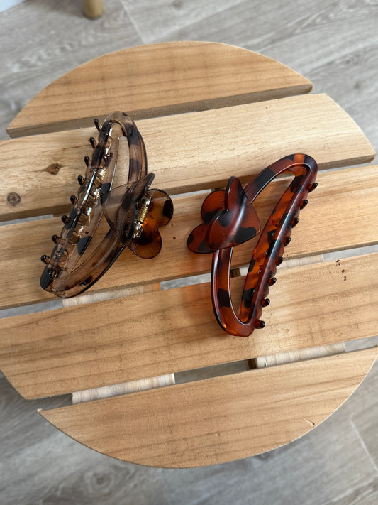 Pinces à cheveux grands formats cœur