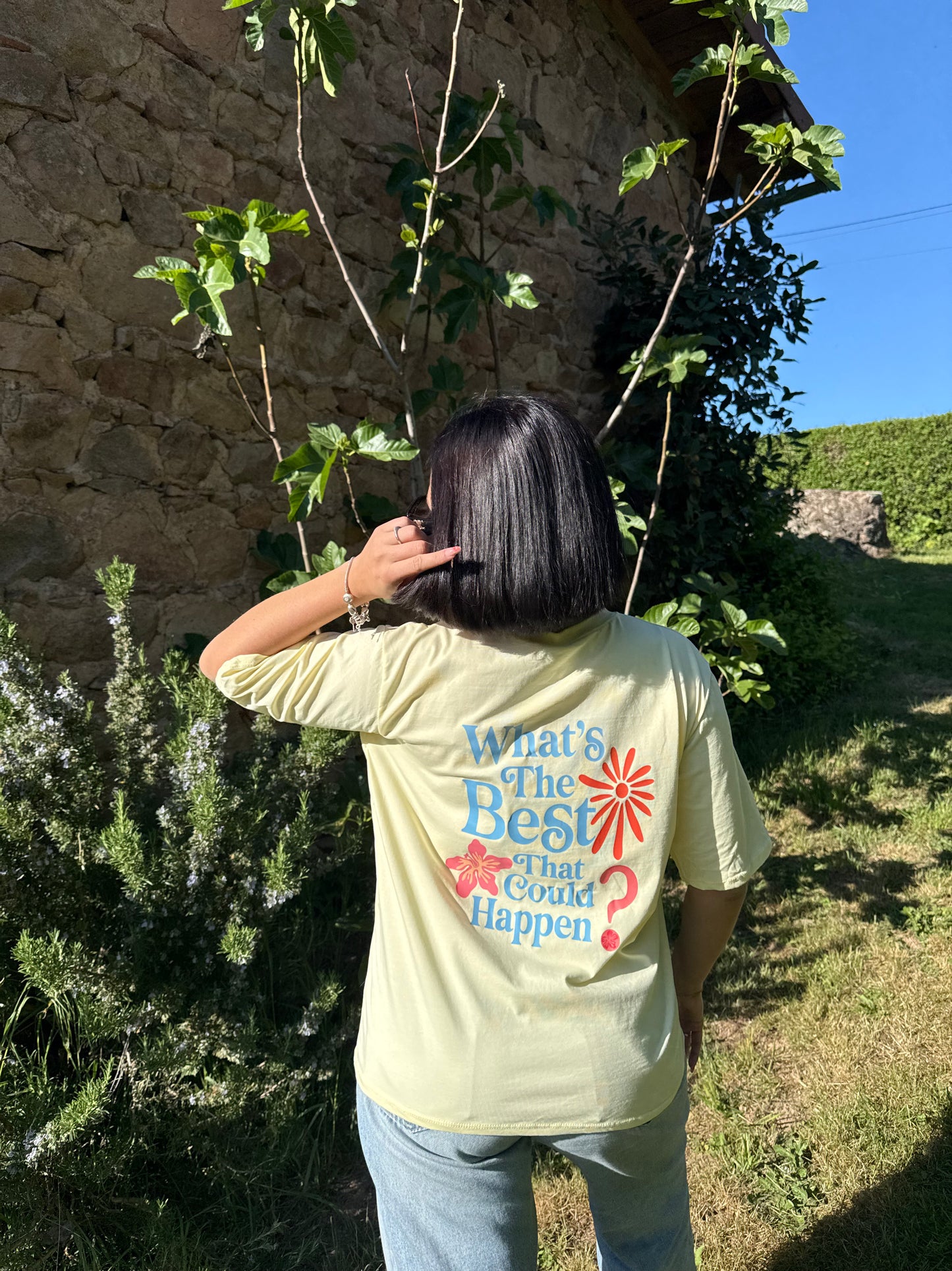 T-shirt jaune FLOWER