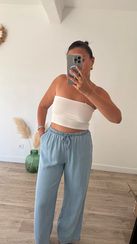 Top bustier blanc- BONNIE