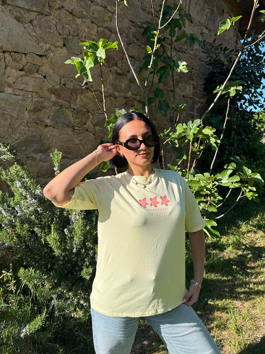 T-shirt jaune FLOWER