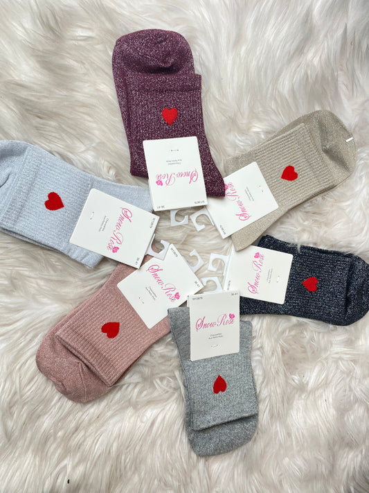 Chaussettes à paillette « COEUR »