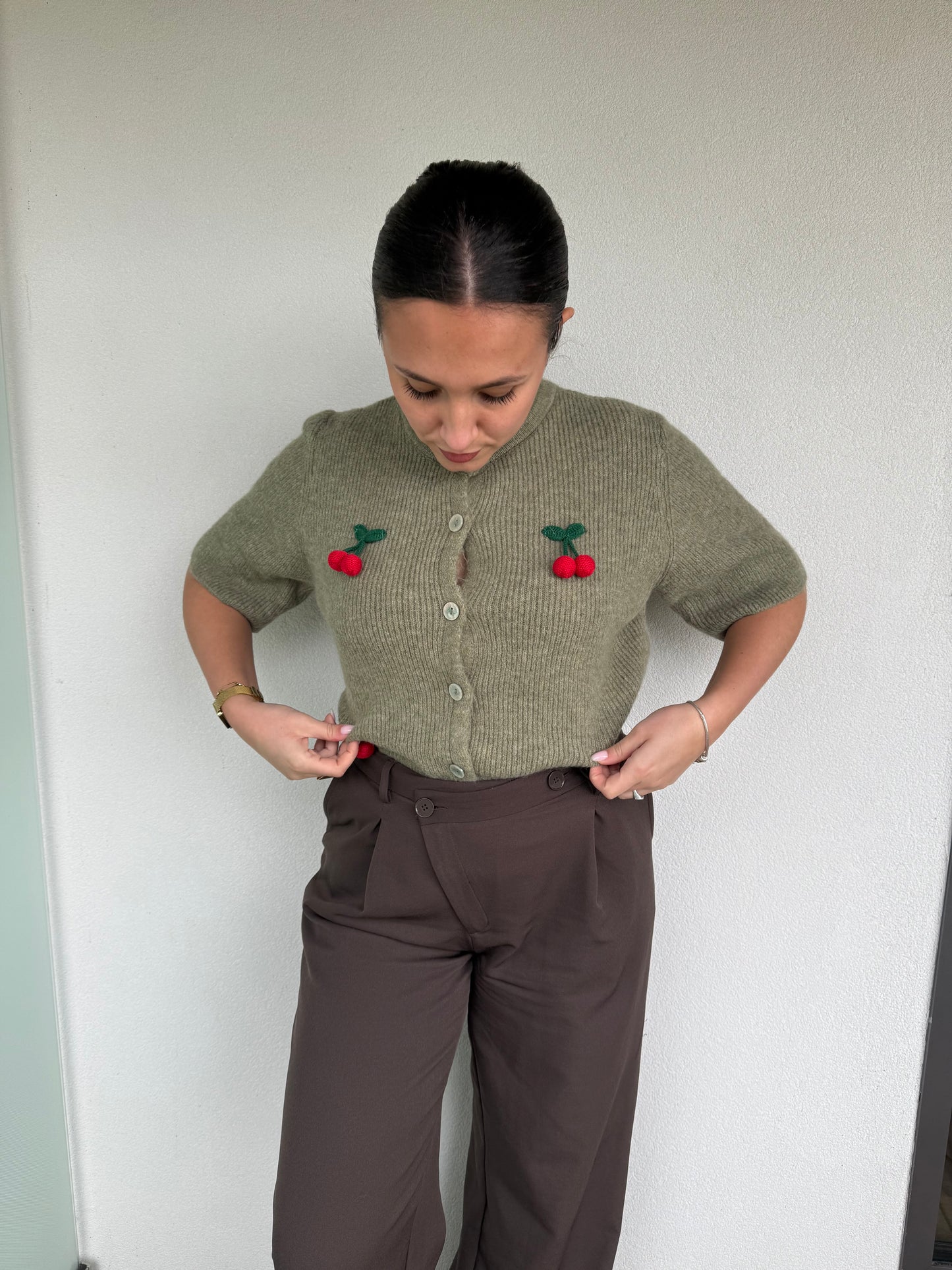 Pull kaki - CERISE 🍒