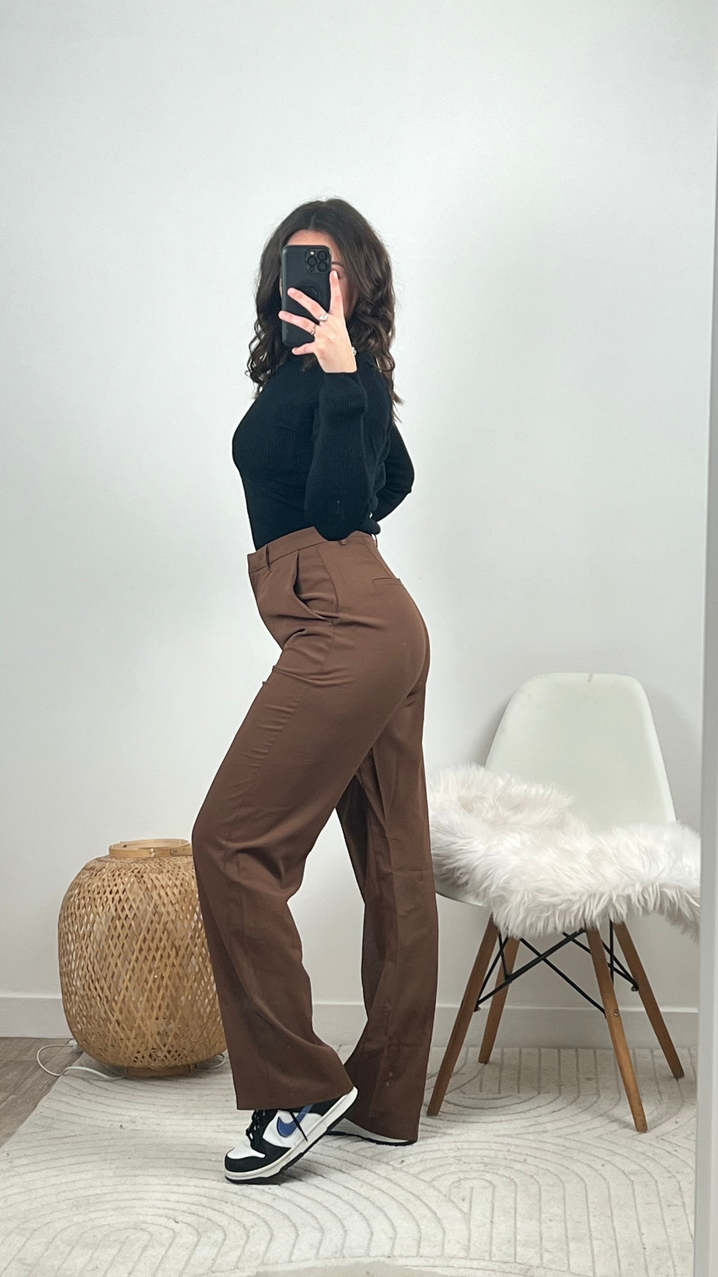 Pantalon tailleur Marron (grande) - FANNY