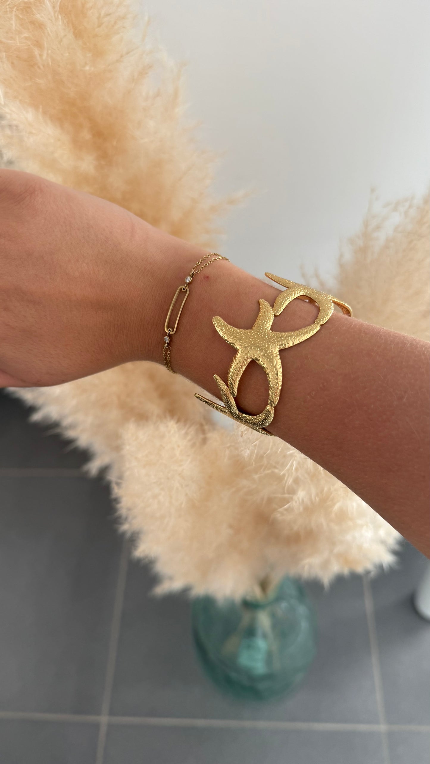 Manchette doré ETOILE DE MER