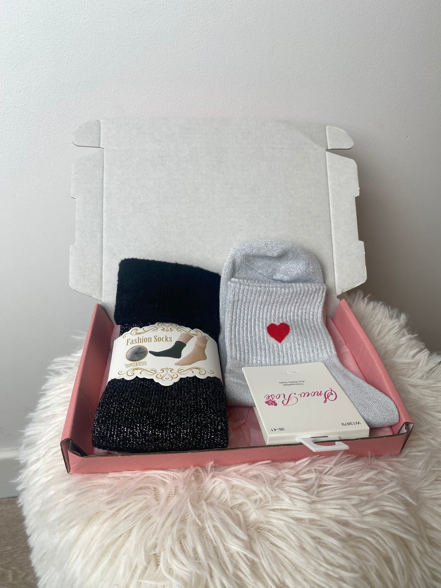 Coffret cadeau « Spécial chaussettes à paillettes »