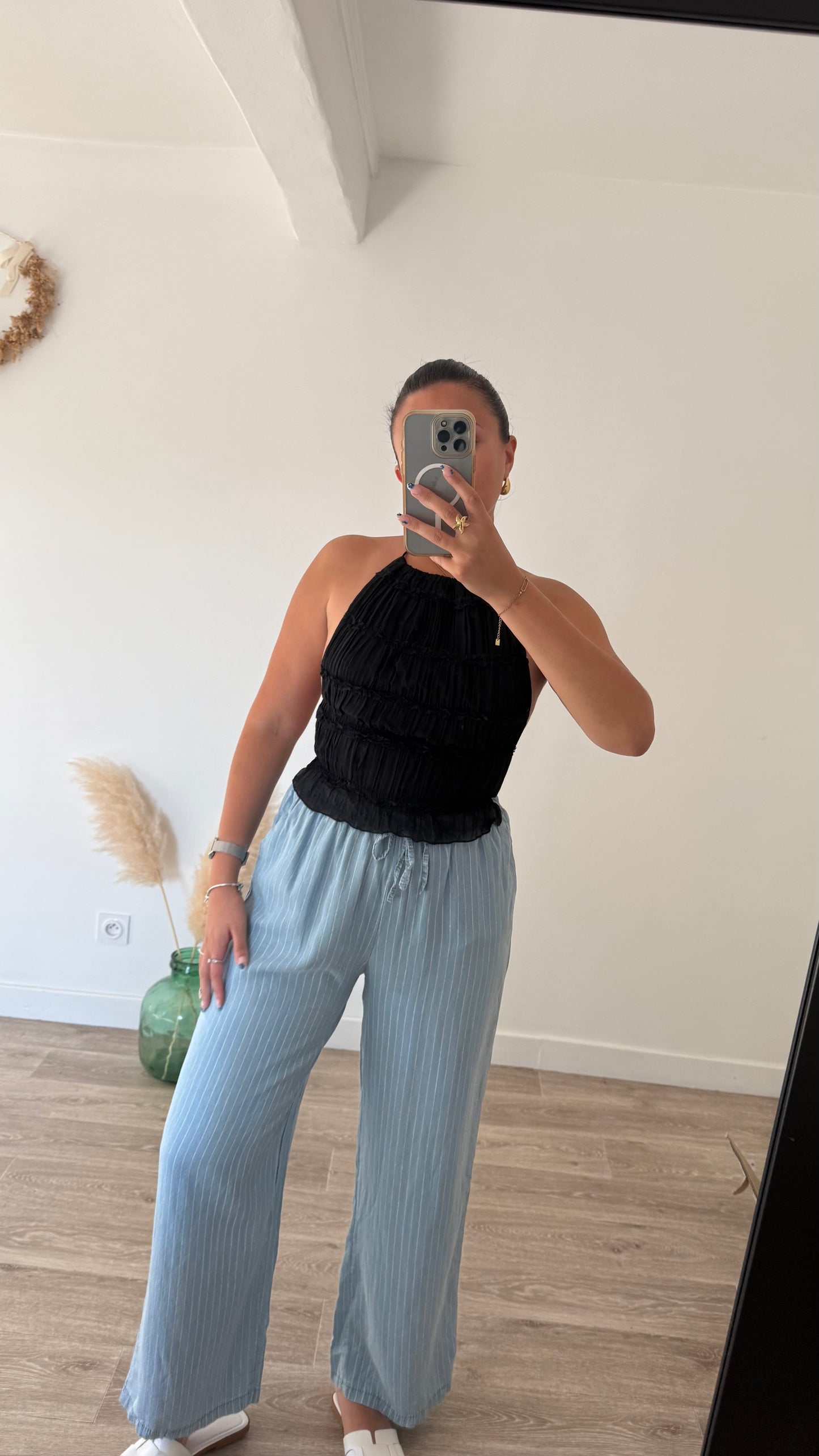 Pantalon fluide à rayures- LOLITA