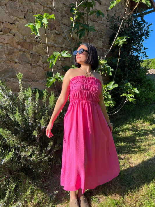 Robe bustier fushia MAEVA