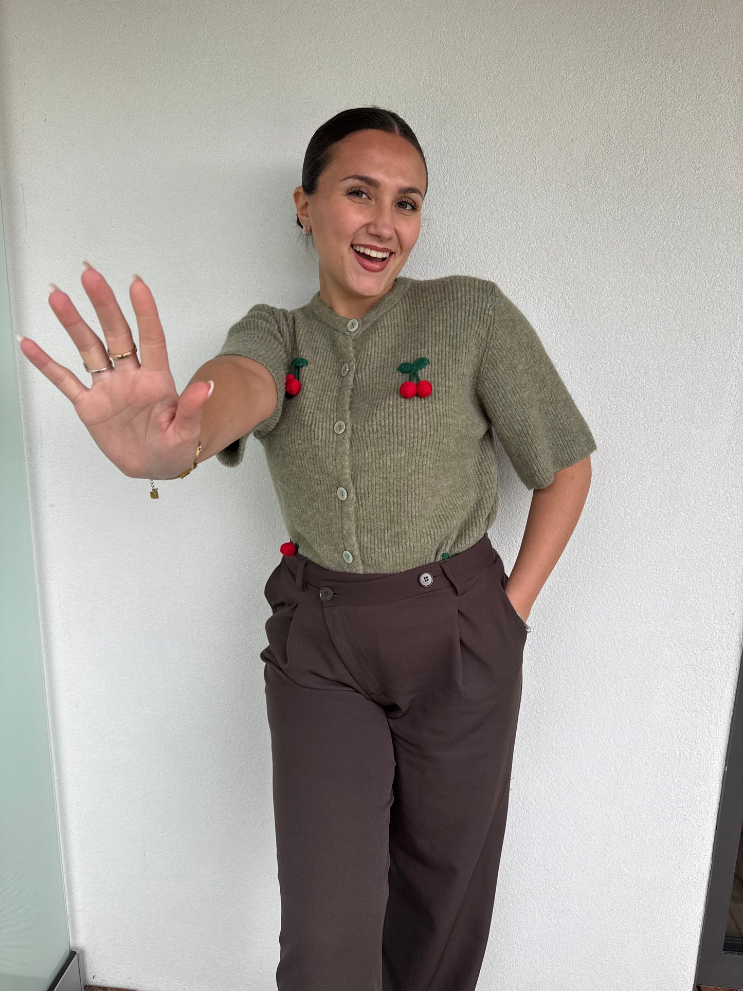 Pull kaki - CERISE 🍒