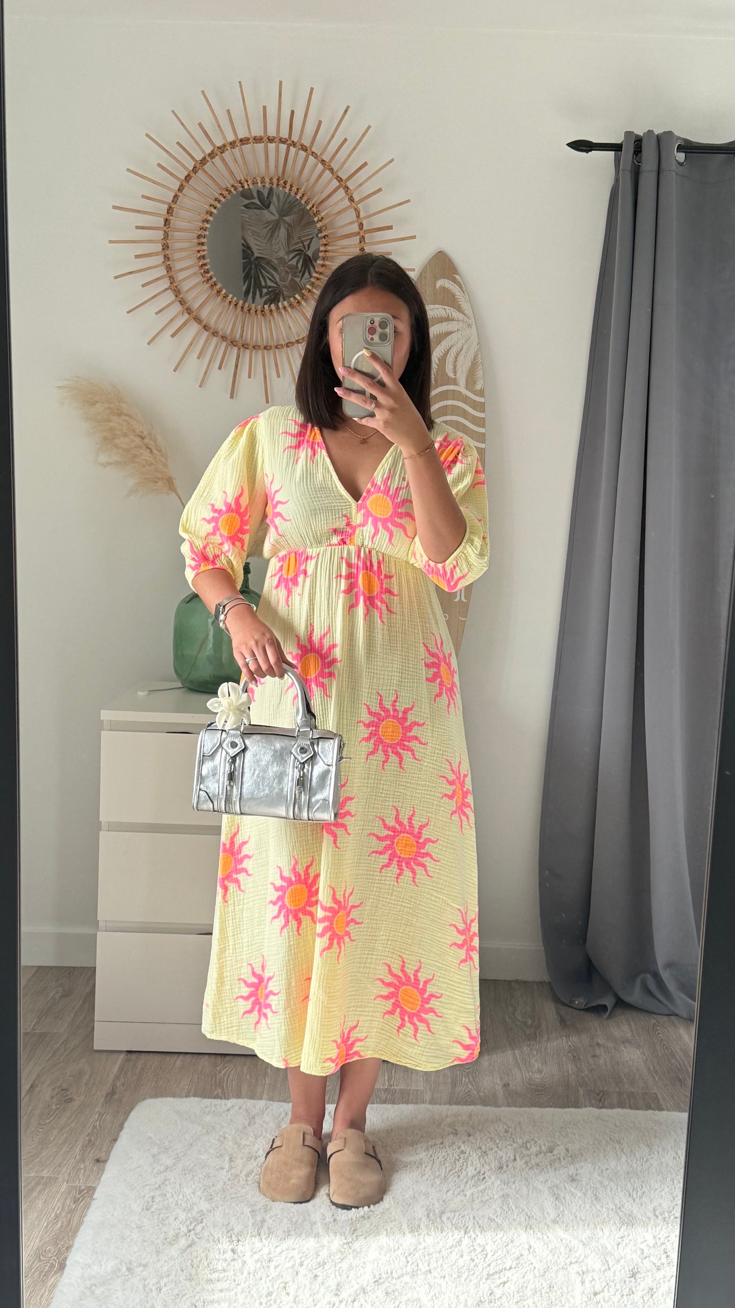 Robe longue jaune- SOLEIL