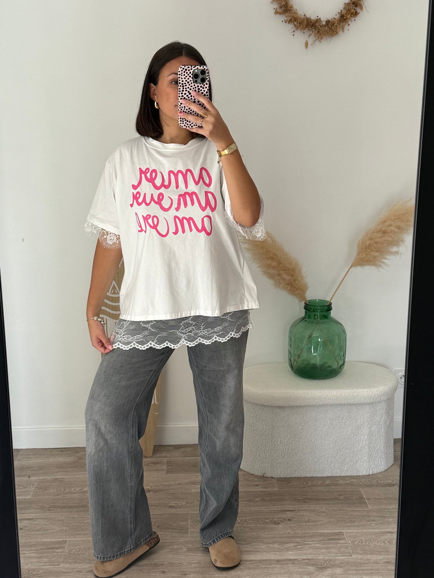 Tee-shirts dos nu en dentelle blanc - AMOR